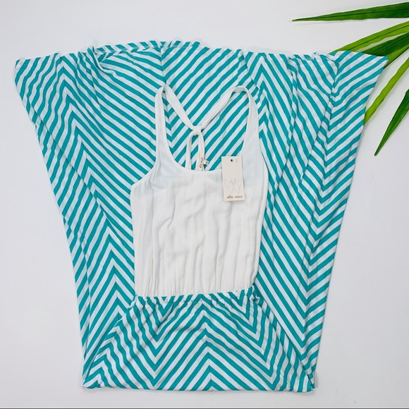 Ella Moss | Lila Stripe Skirt Maxi in Jade - Picture 5 of 8